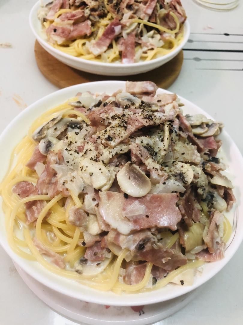 快手减脂餐 白酱意大利面🍝