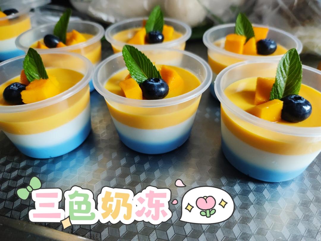 免奶油‼️马卡龙三色奶冻🌸搅一搅就OK