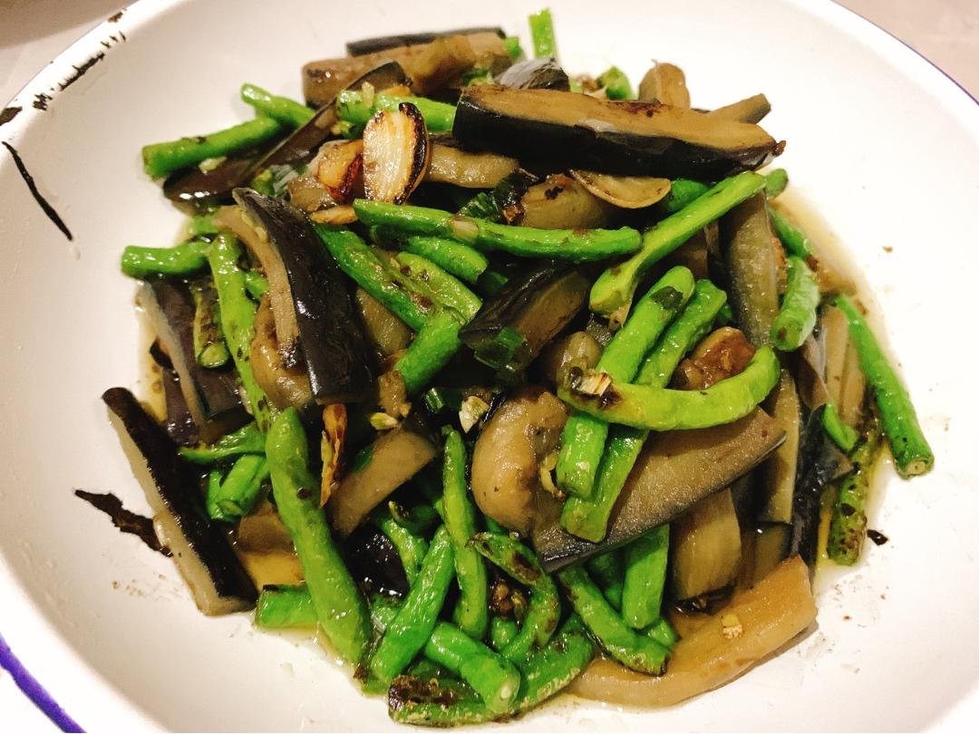 不油炸的茄子烧豆角