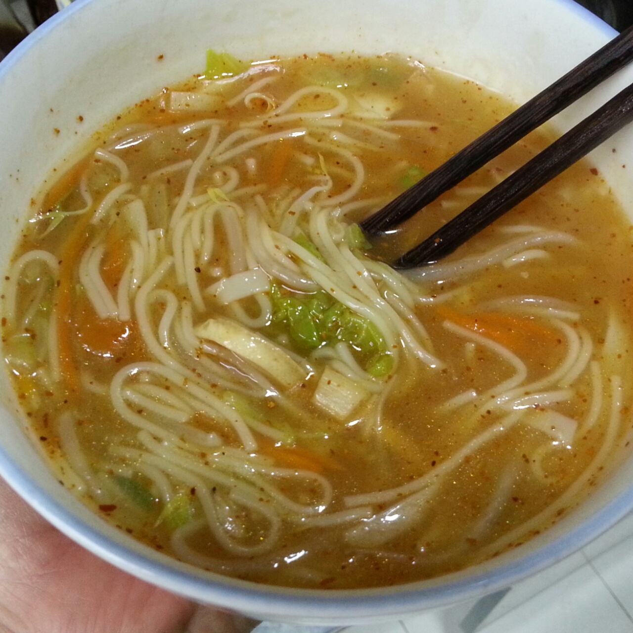 酸辣面做的超级一大锅茄汁面糊涂面汤面条
