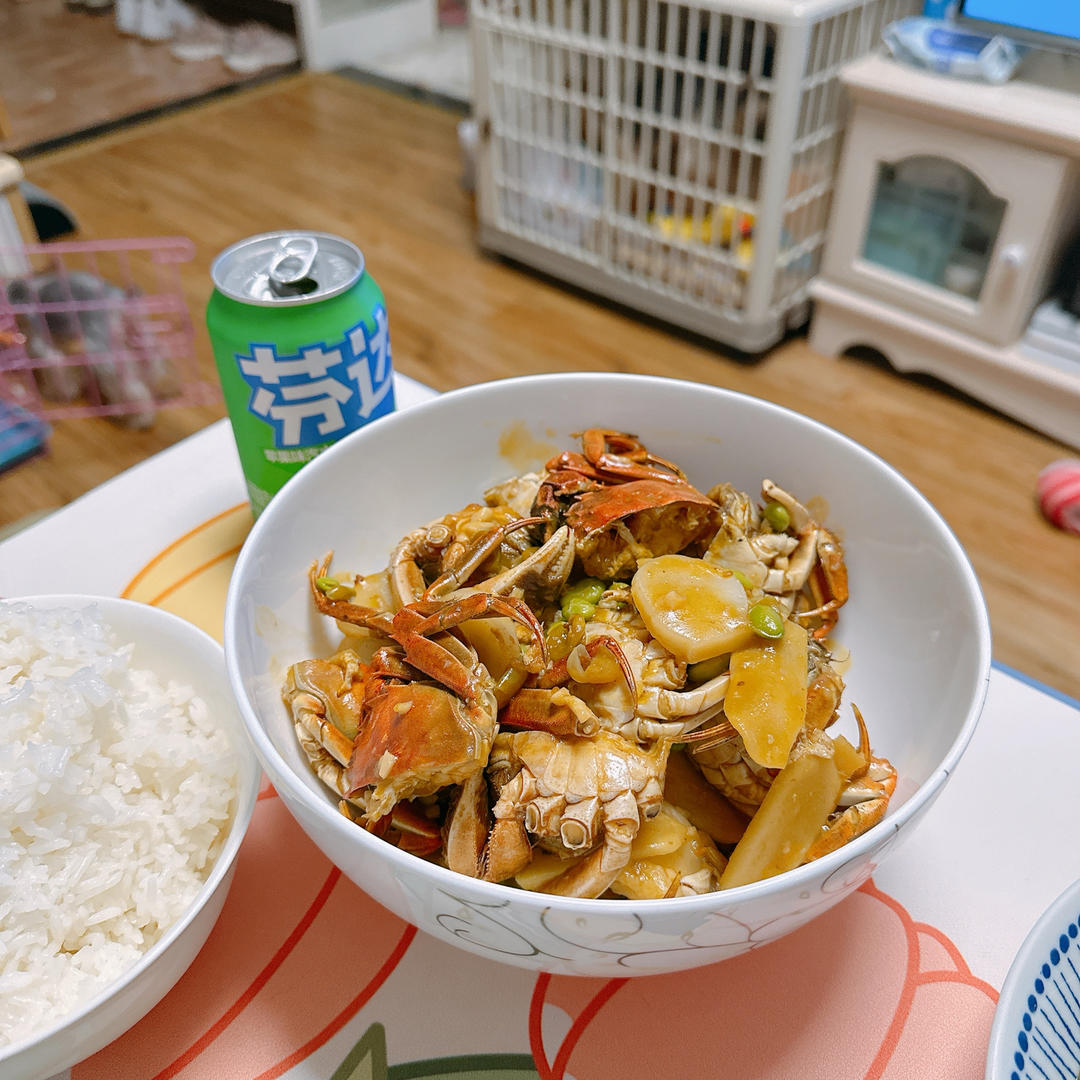 六月黄毛豆炒年糕