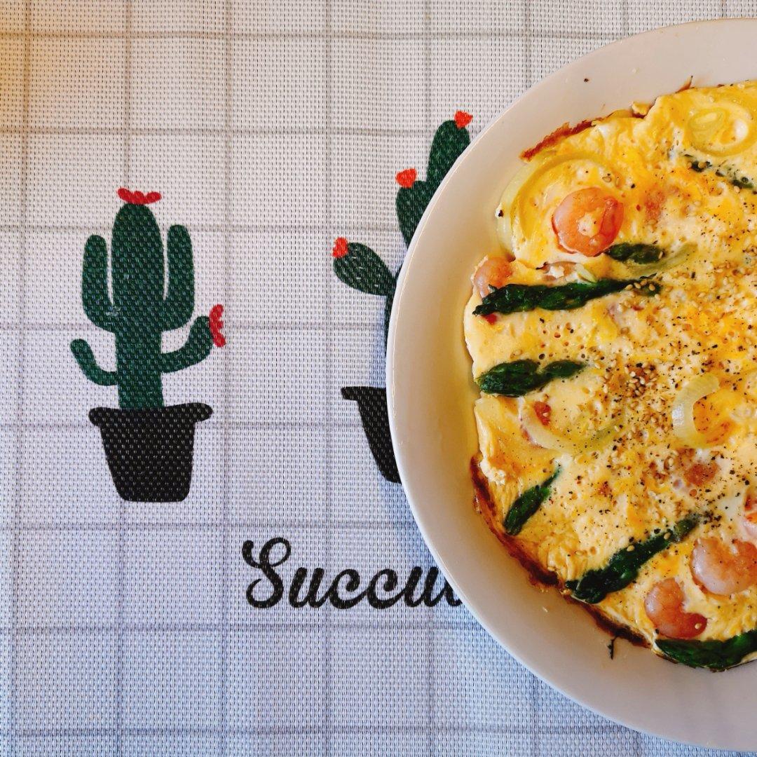 芦笋虾仁早餐蛋饼