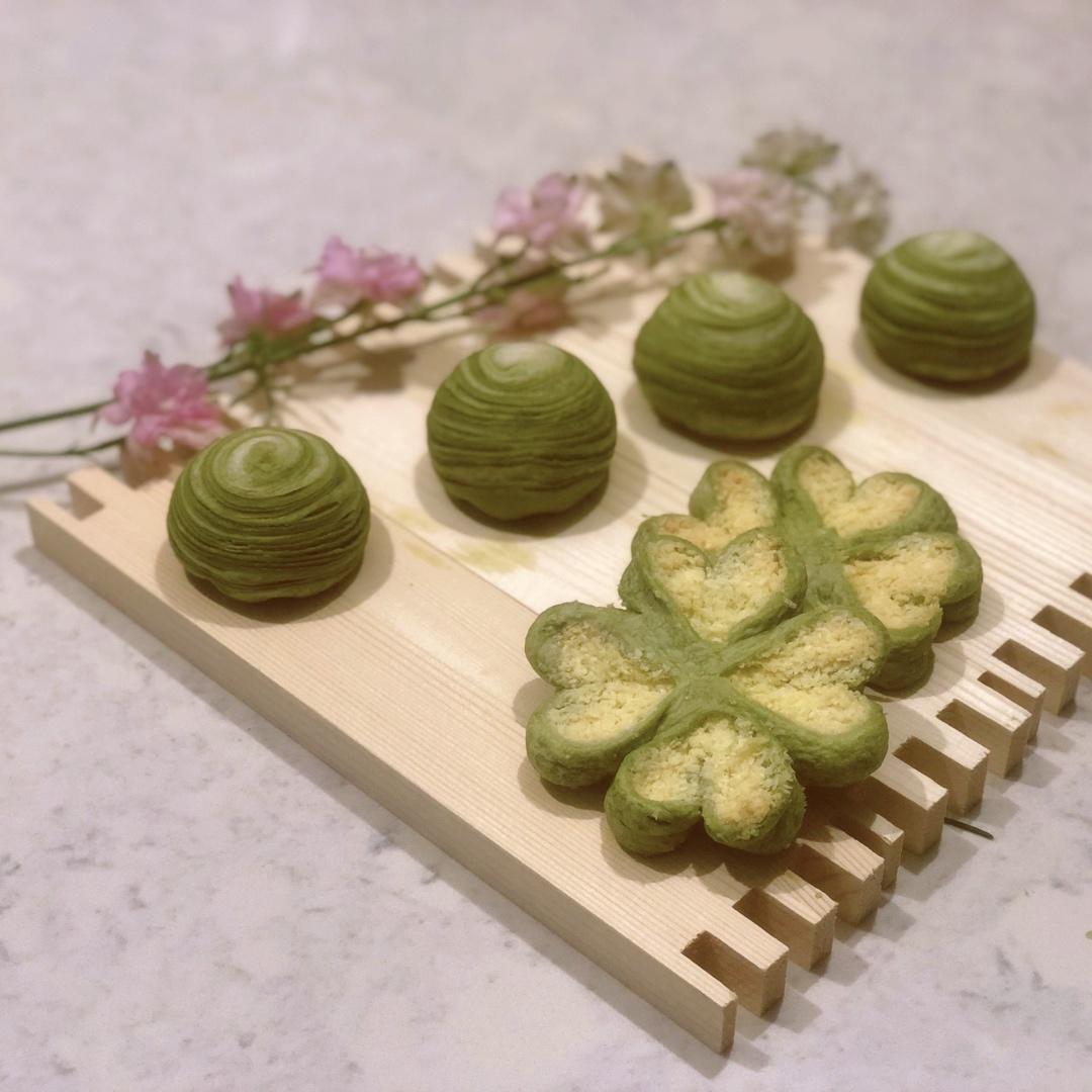 蛋黄酥~紫薯、抹茶、原味~花好月圆，中秋快乐~内附一次做六色蛋黄酥方法~