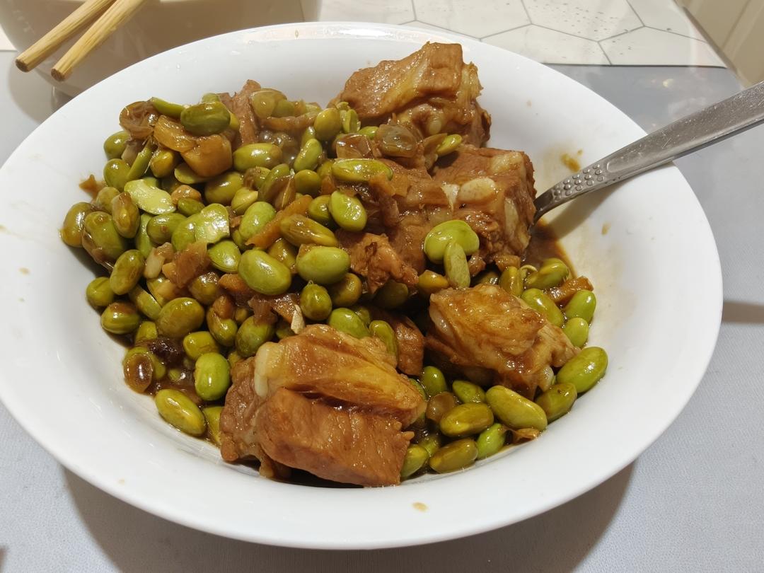 毛豆烧排骨