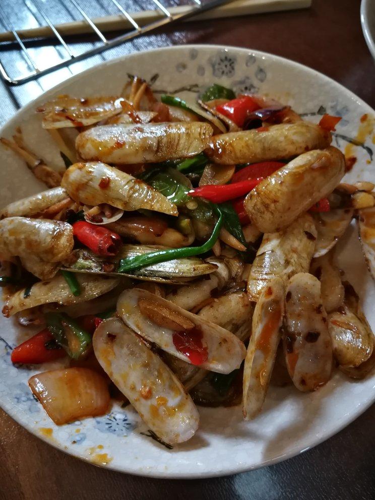 爆炒蛏子