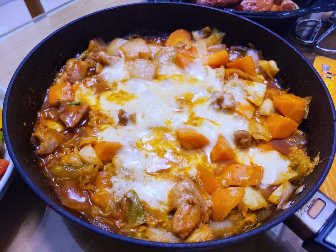 韩式芝士春川鸡🥘超长拉丝超满足✨简单快手零失败