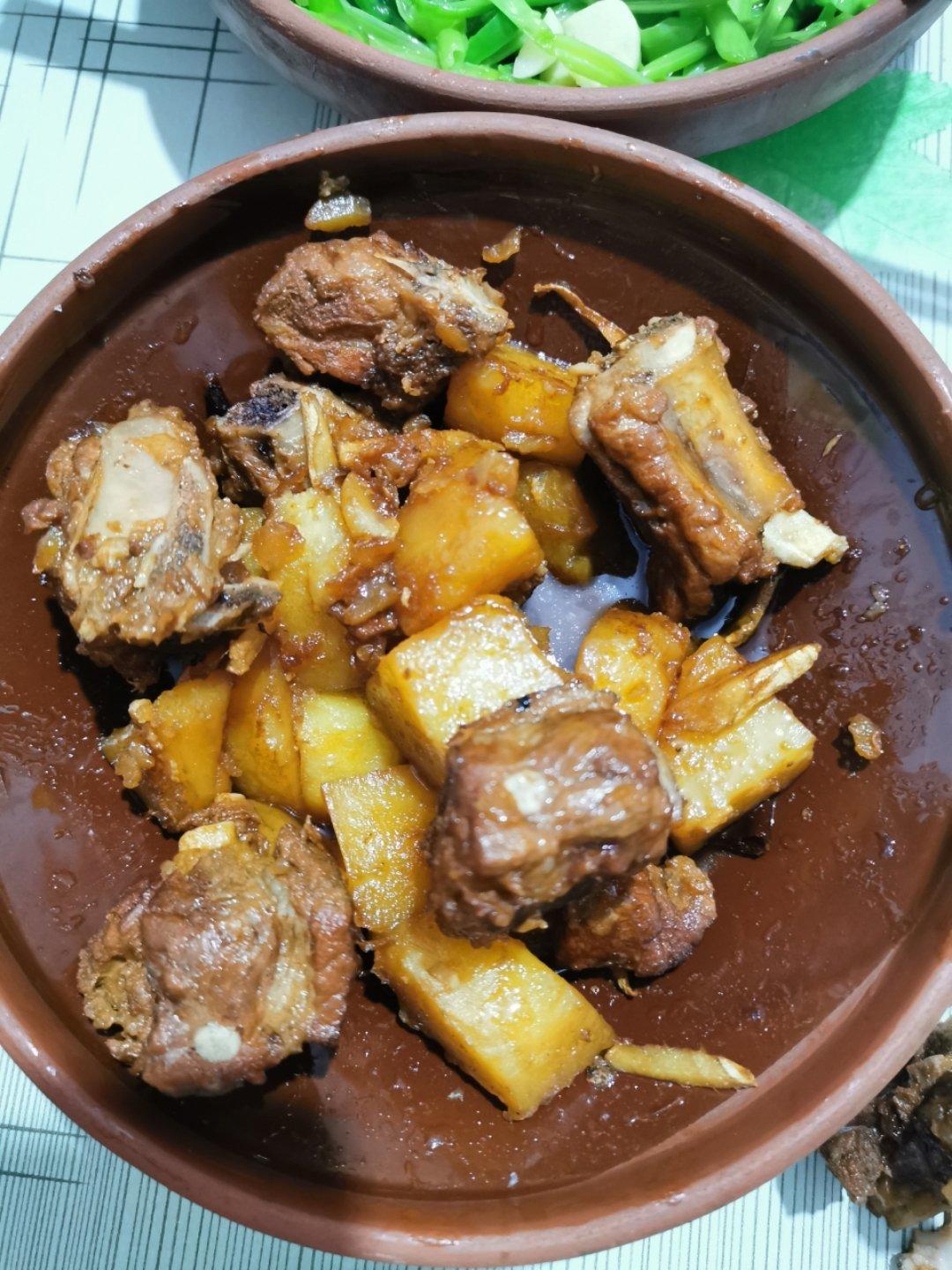 土豆烧排骨（快速版)