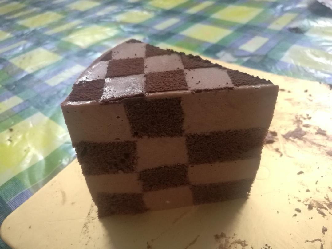 双重巧克力棋格蛋糕（LV蛋糕）