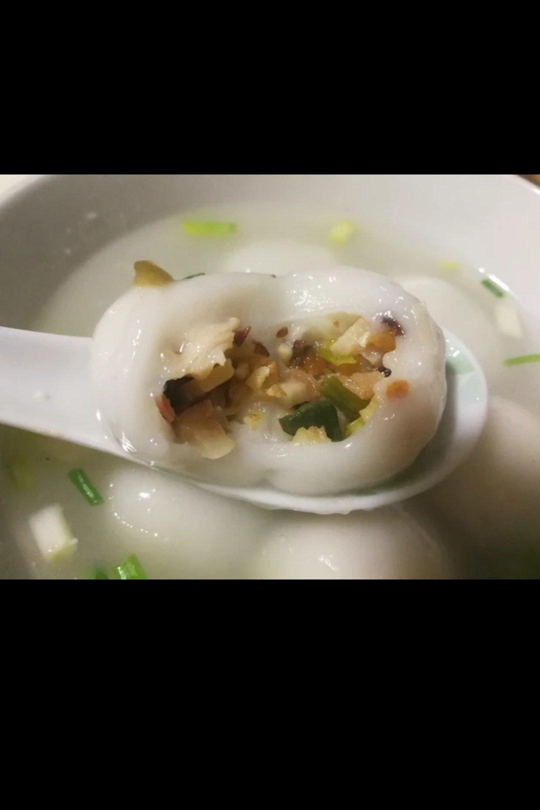 【李婆婆私家菜谱】之腊肉汤圆