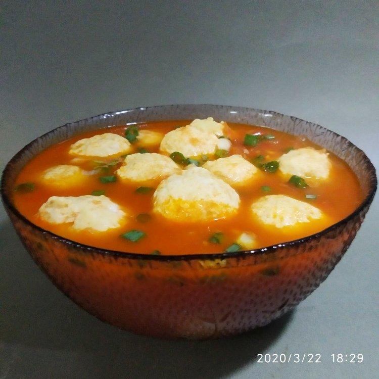 健康营养的番茄鸡肉丸子汤