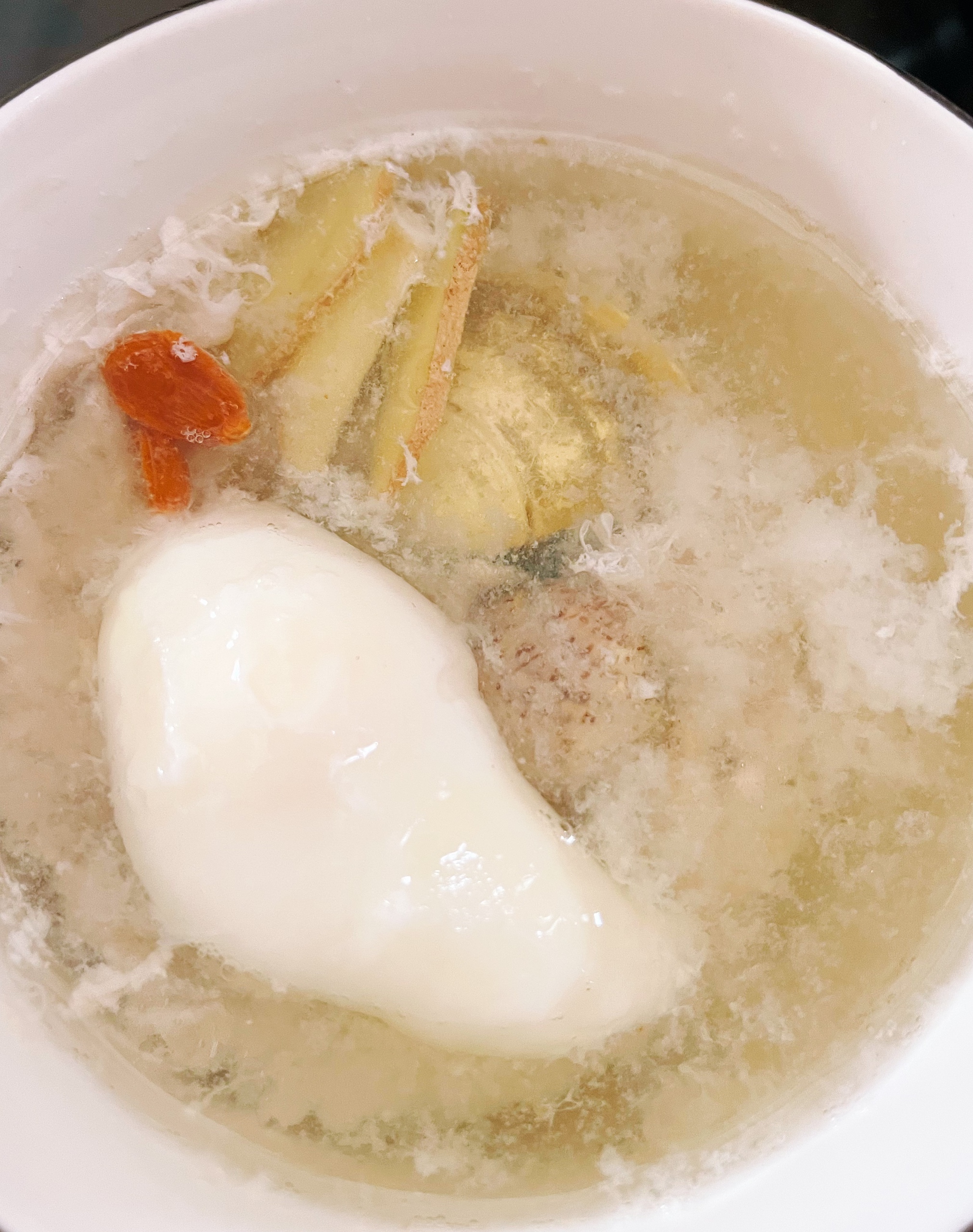 营养满满的文蛤鸡蛋肉泥汤的做法 步骤4