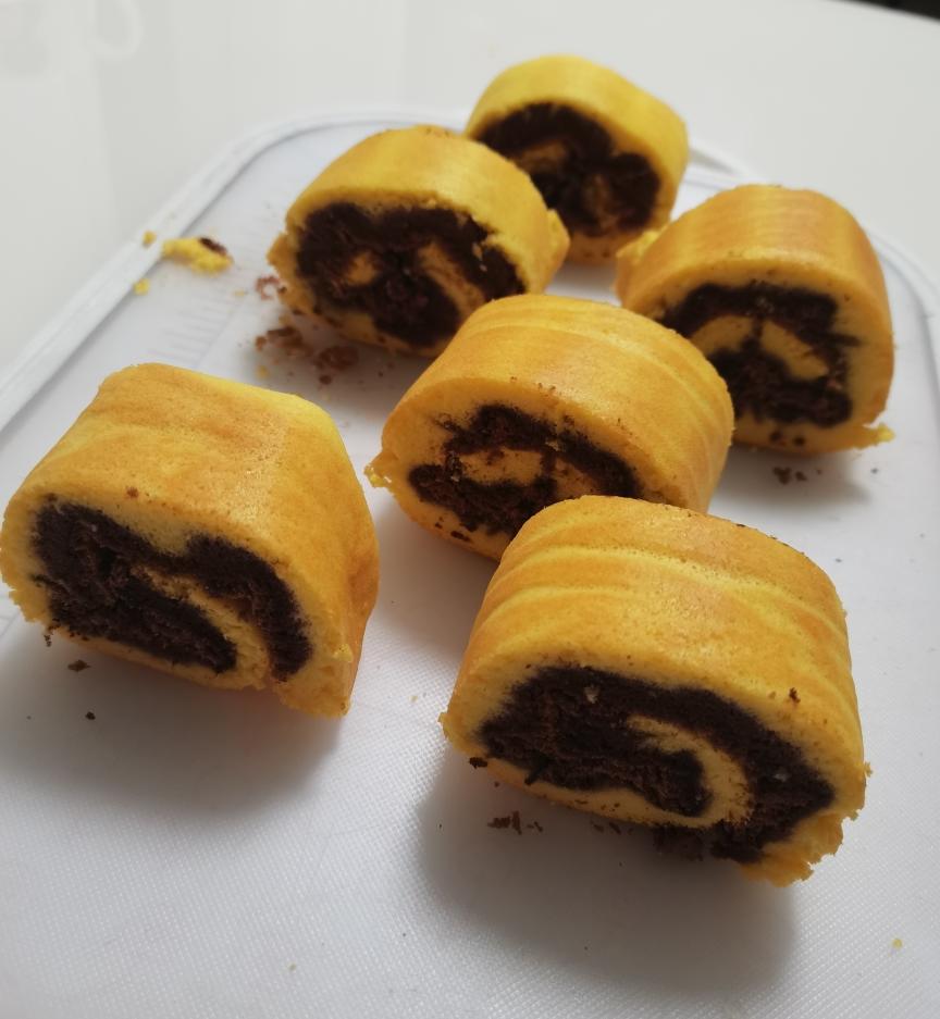 简易双色蛋卷