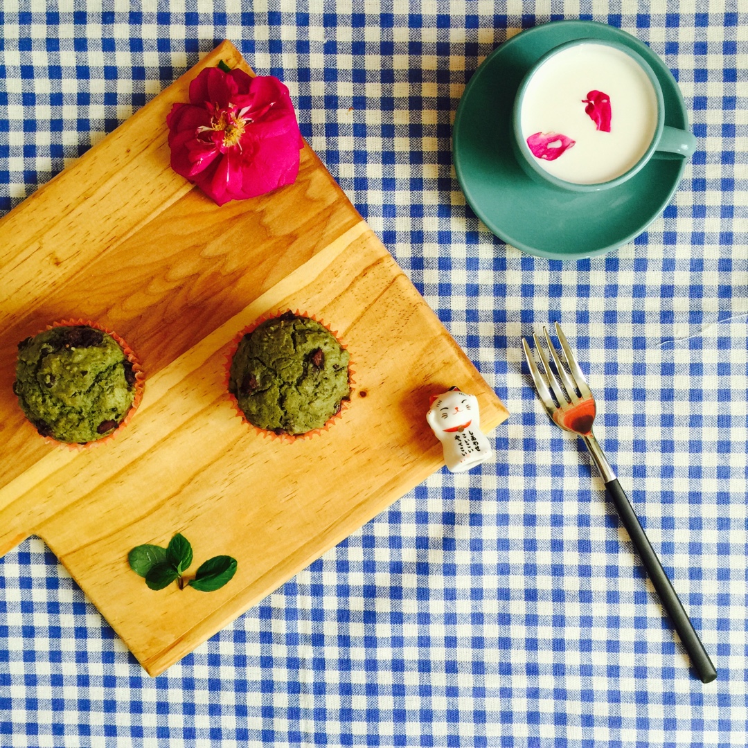 抹茶蜜豆杯子蛋糕