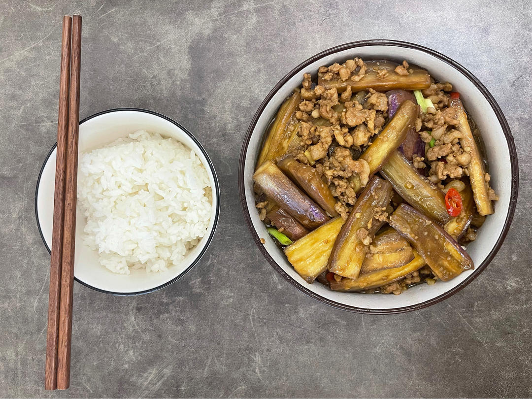 肉沫鱼香茄子（少油版）