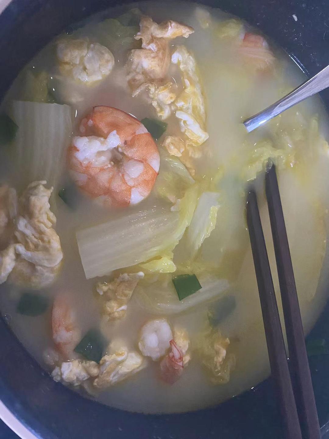 虾仁白菜豆腐减脂汤