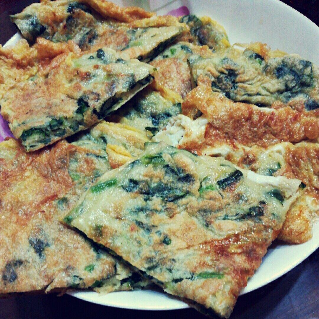 菠菜鸡蛋饼