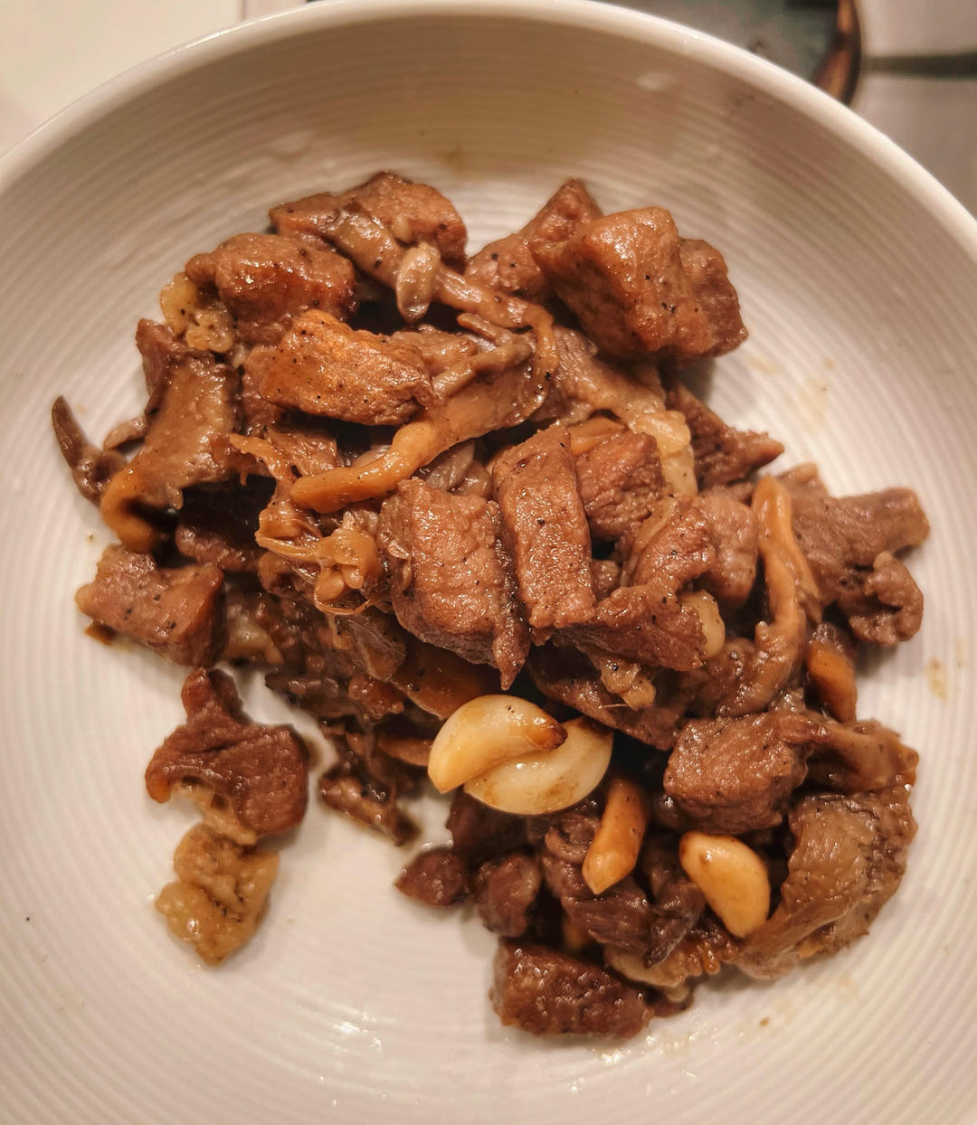 黑椒杏鲍菇牛肉粒