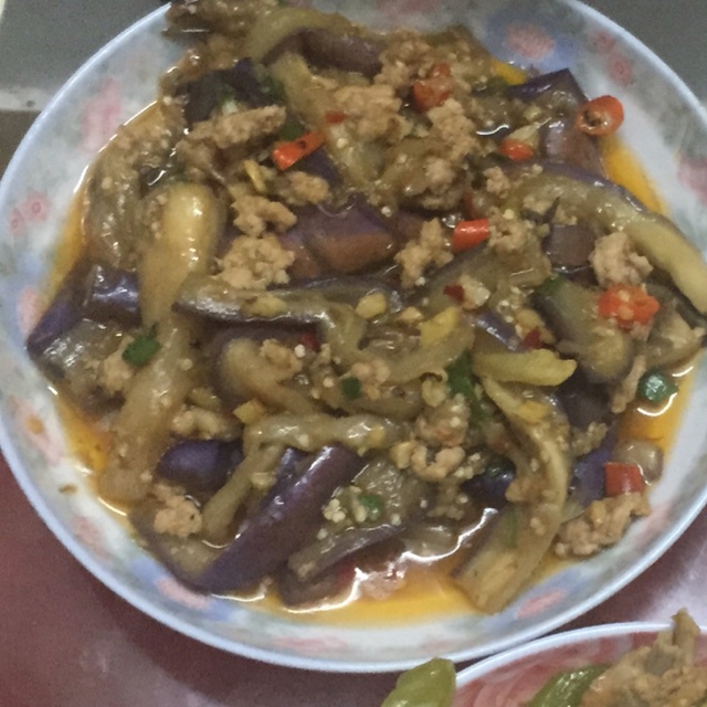 红烧肉沫茄子