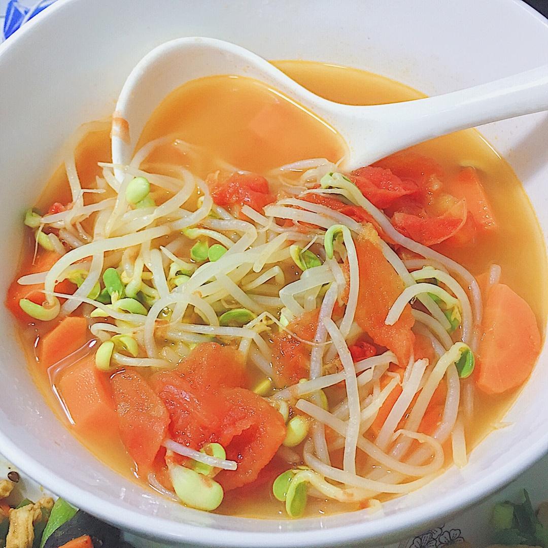 #排毒汤#西红柿豆芽汤