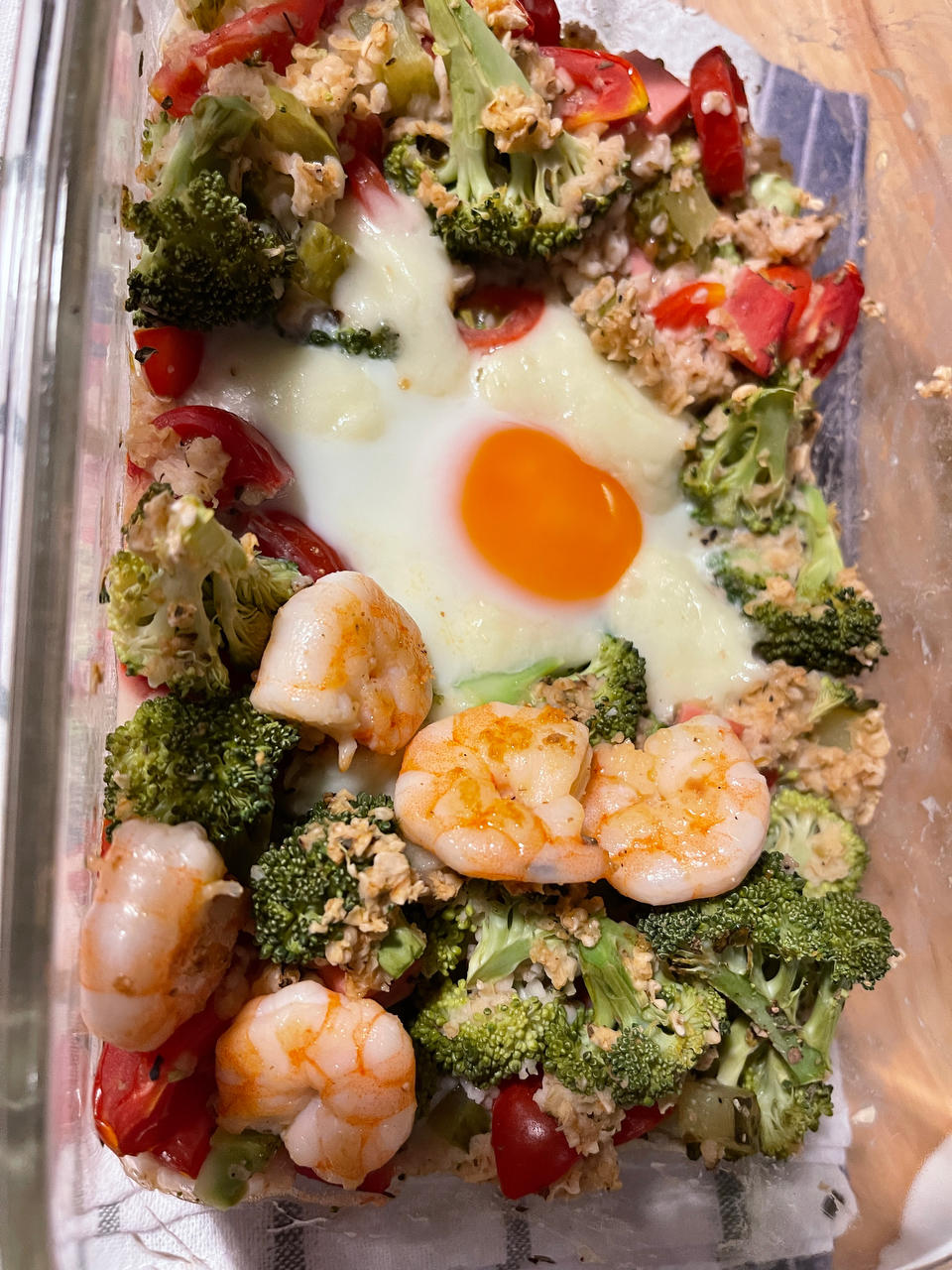 卧蛋咸蔬烤燕麦【健康一锅端】