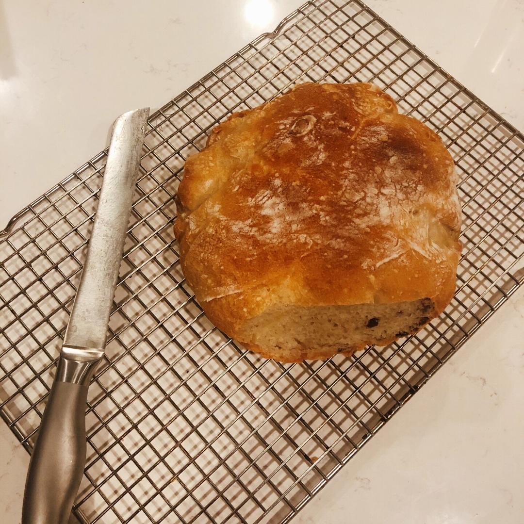 外脆内软不用揉面的乡村面包