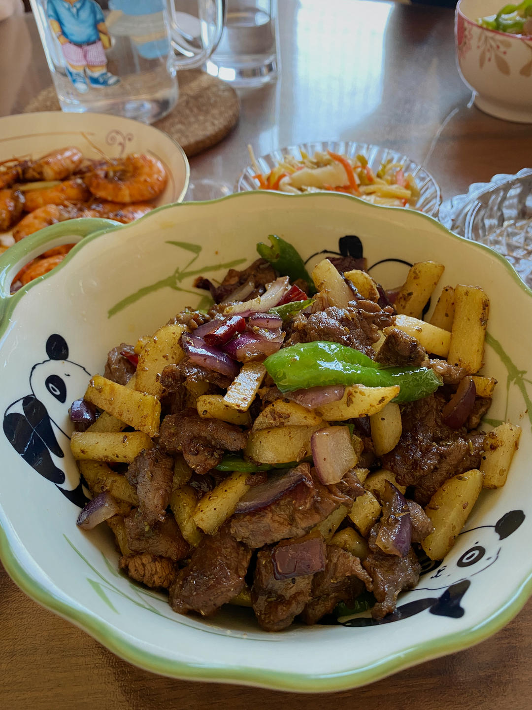 孜然土豆炒牛肉