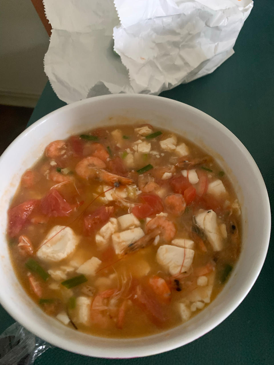 番茄河虾烧豆腐