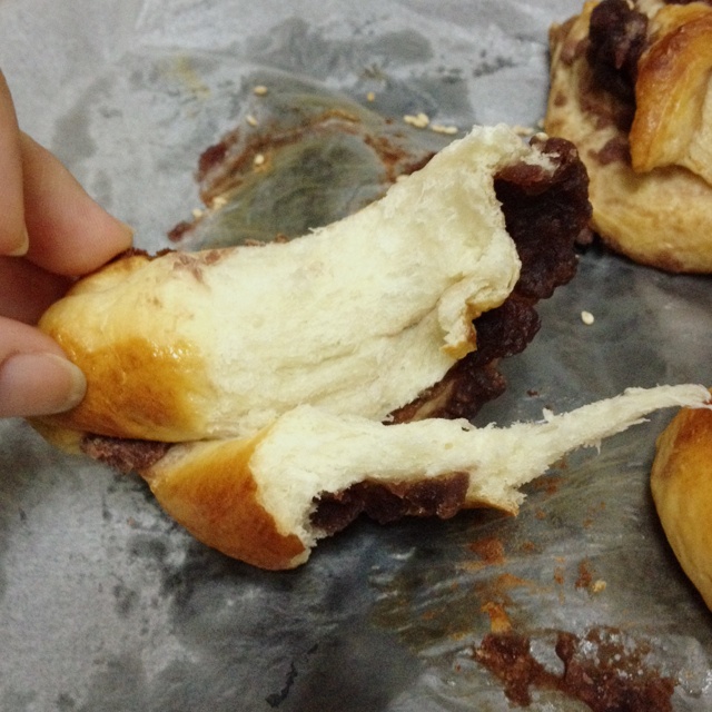 豆沙卷面包