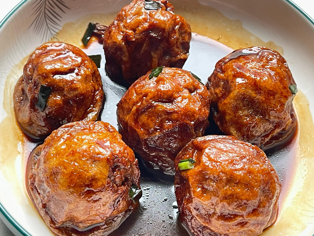 红烧油面筋塞肉