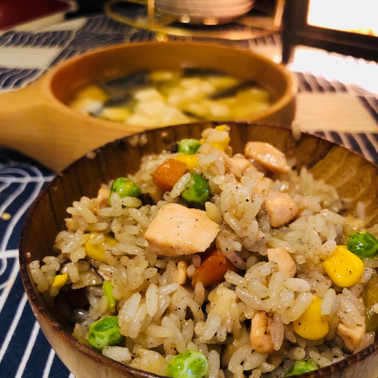 【健康三餐】三文鱼时蔬菜花米炒饭