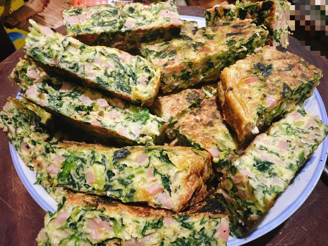 菠菜鸡蛋小方