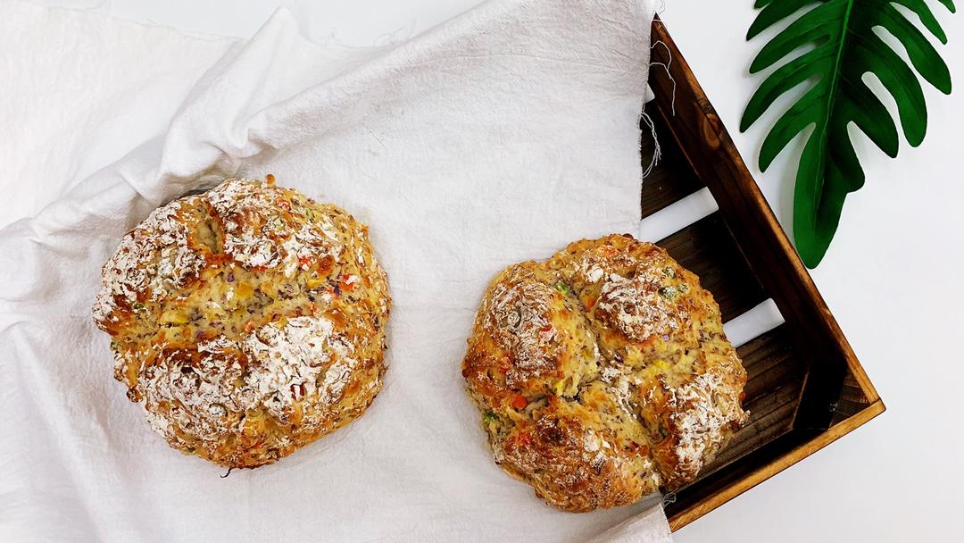 菠菜南瓜奶酪丹波面包丨健康·烘焙