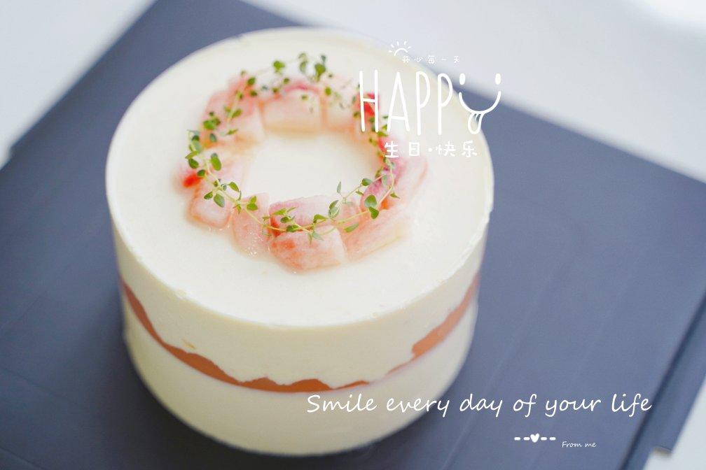 夏恬蜜桃乳酪慕斯蛋糕（6寸）