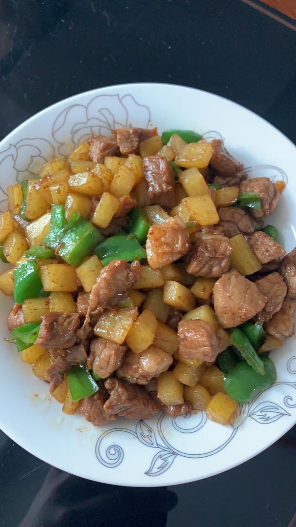 黑椒杏鲍菇牛肉粒