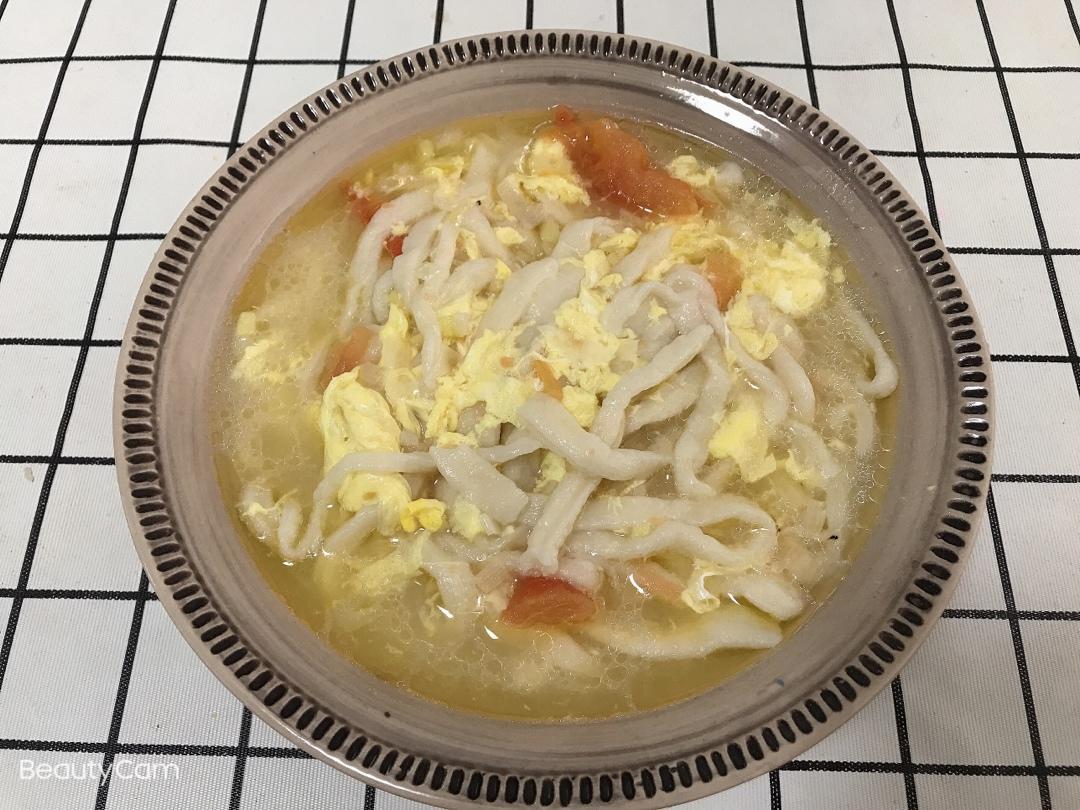 最家常的普通汤面——西红柿鸡蛋龙须面