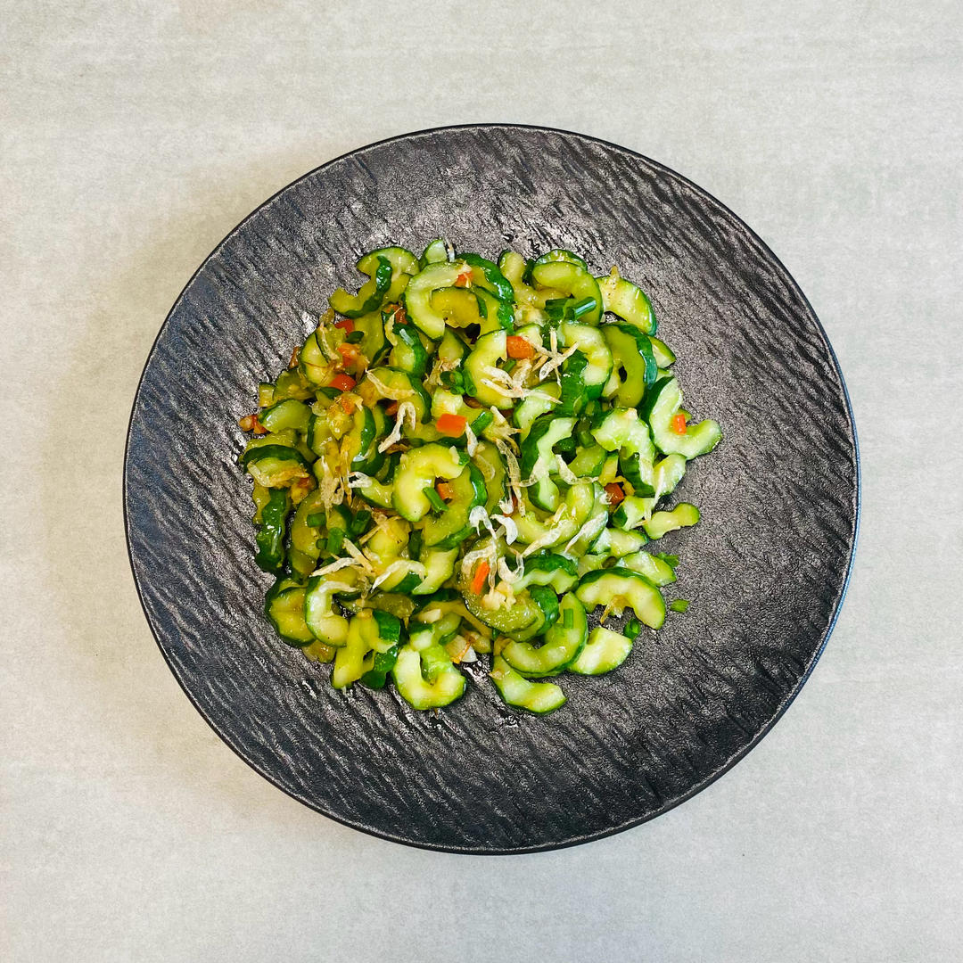 虾皮炒黄瓜的做法