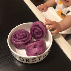 椰香紫薯馒头卷