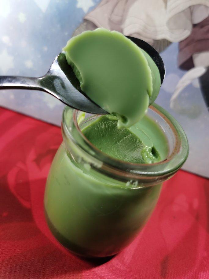 双层抹茶布丁