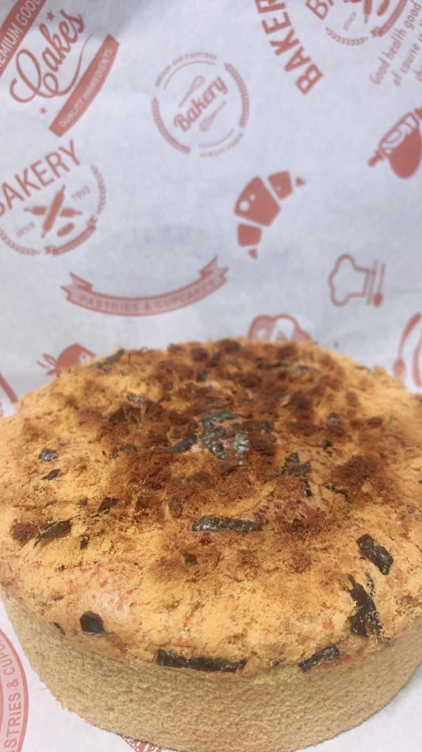 6寸咸香松软的香葱肉松戚风，一口惊艳