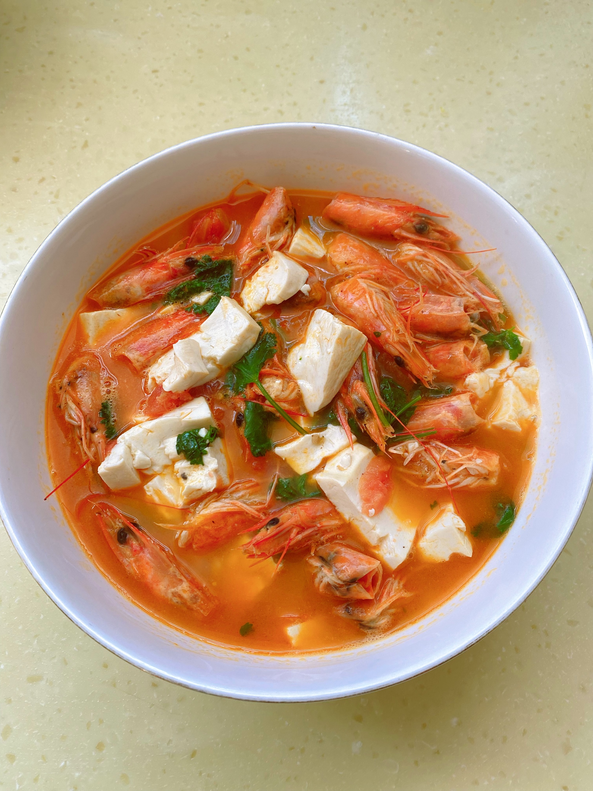 虾头豆腐汤的做法