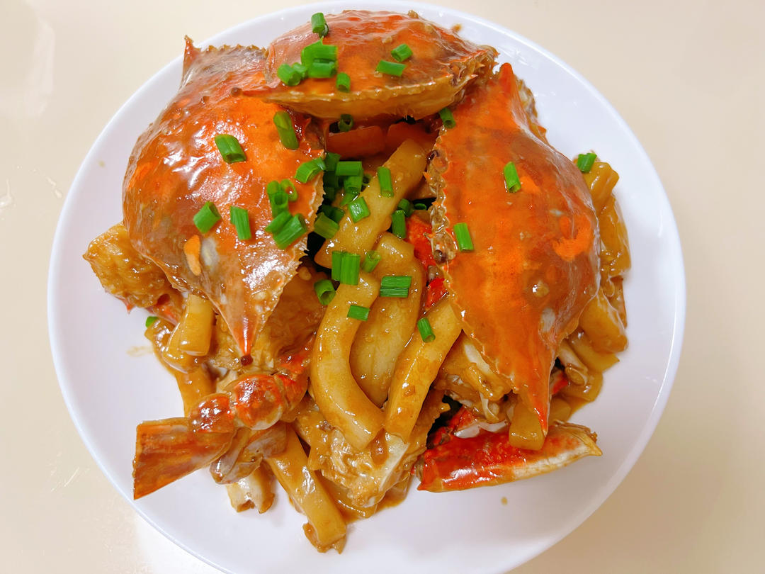 梭子蟹炒年糕