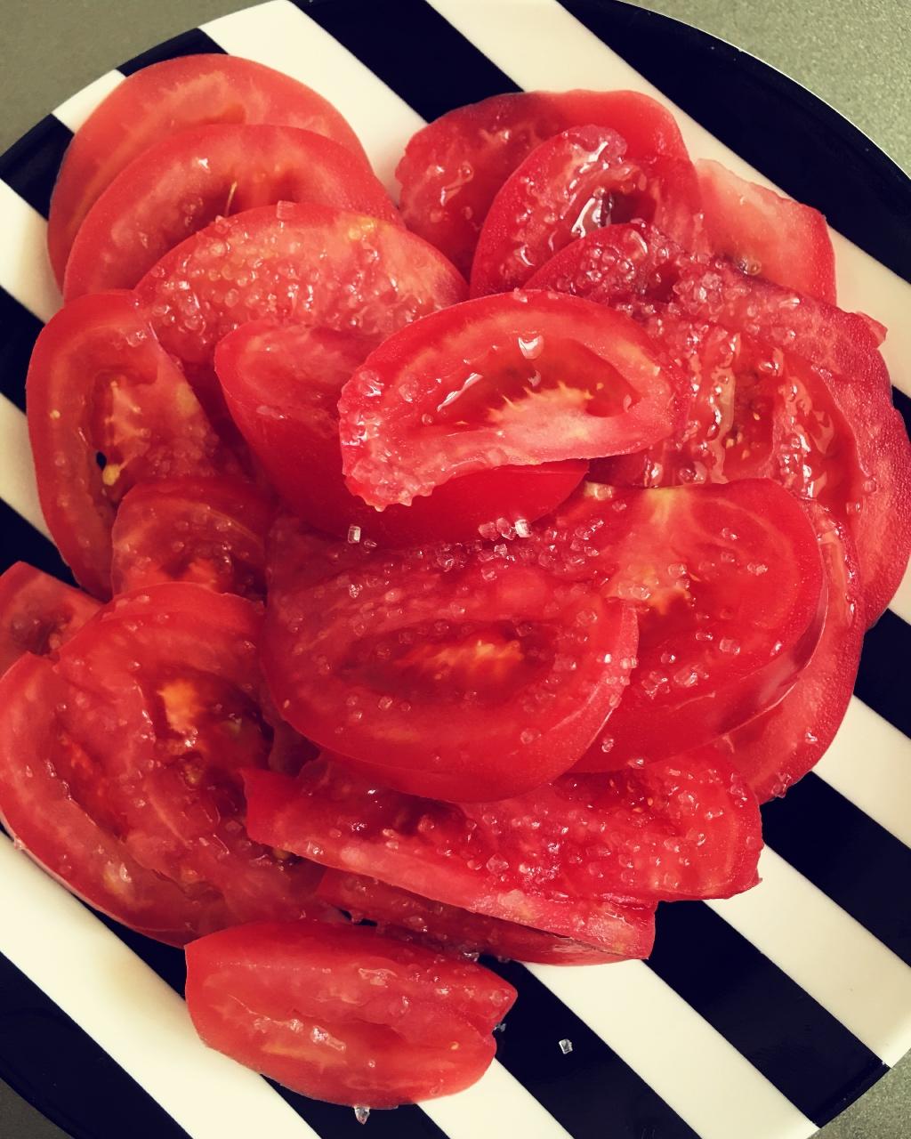 iko597做的白糖拌西红柿
