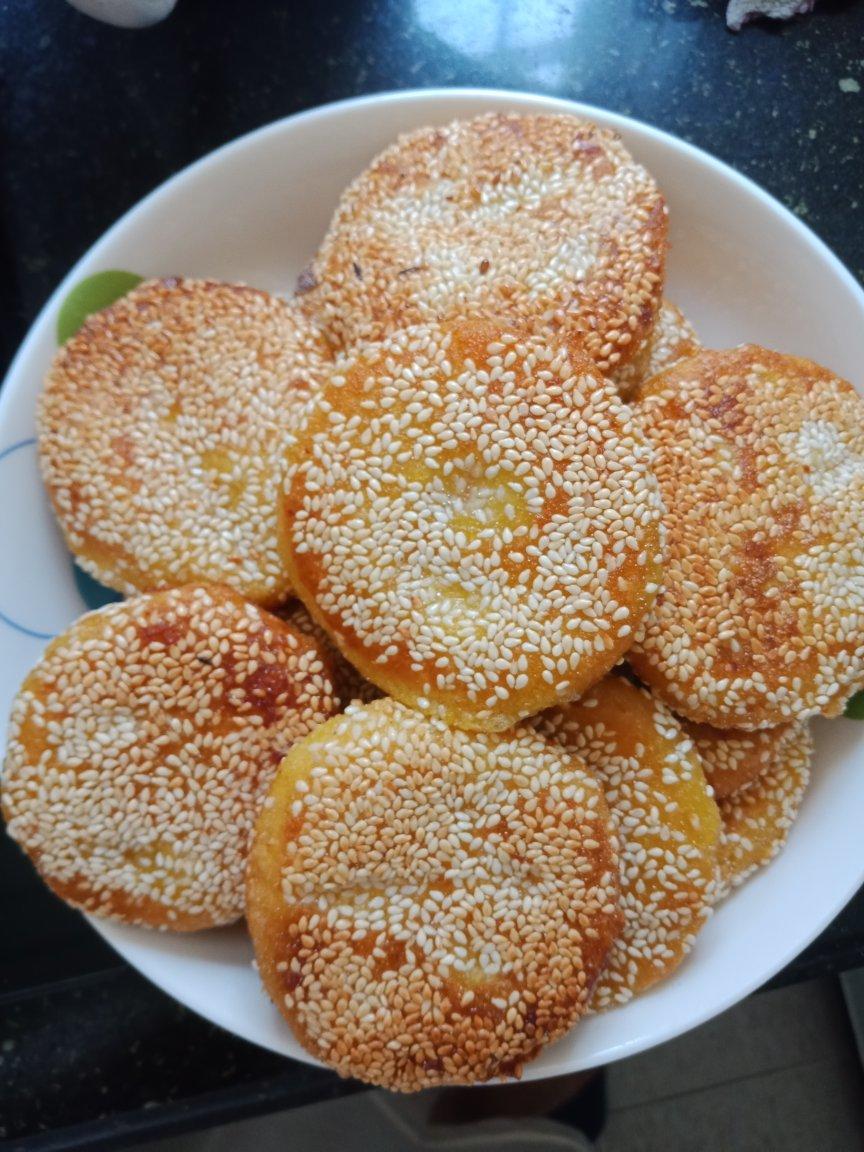 南瓜味浓郁的南瓜饼（只加一点糯米粉）