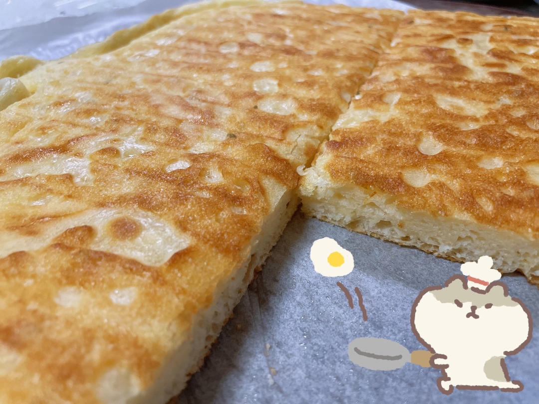 手不沾面做发面大饼