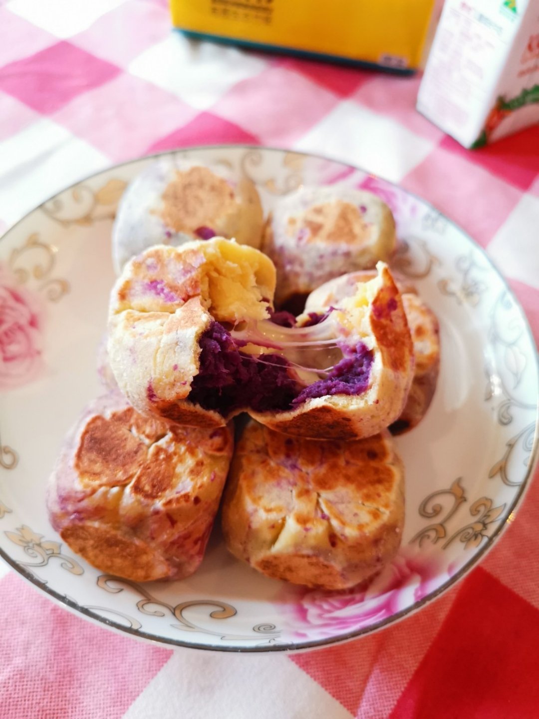 网红紫薯芝士爆浆仙豆糕