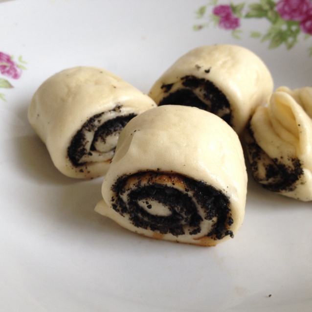 芝麻酱红糖花卷