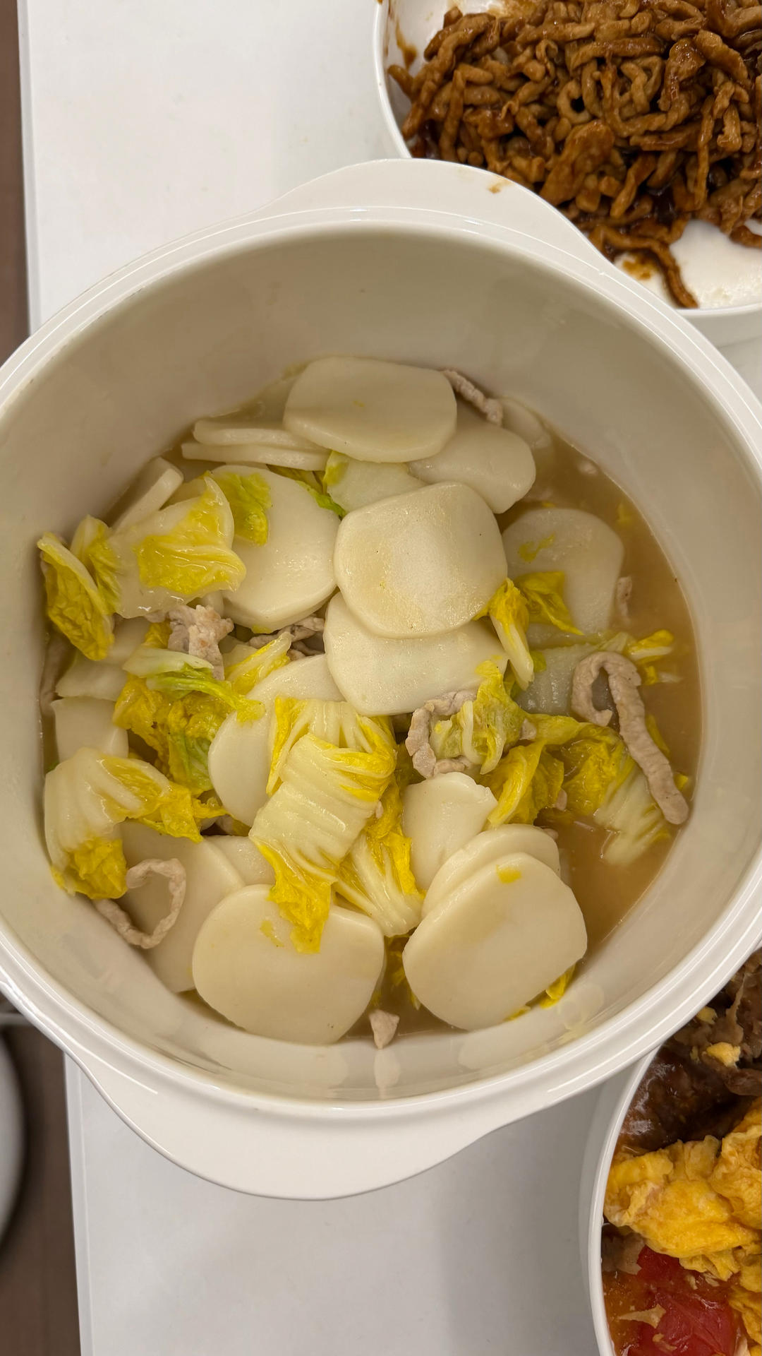 肉丝白菜炒年糕