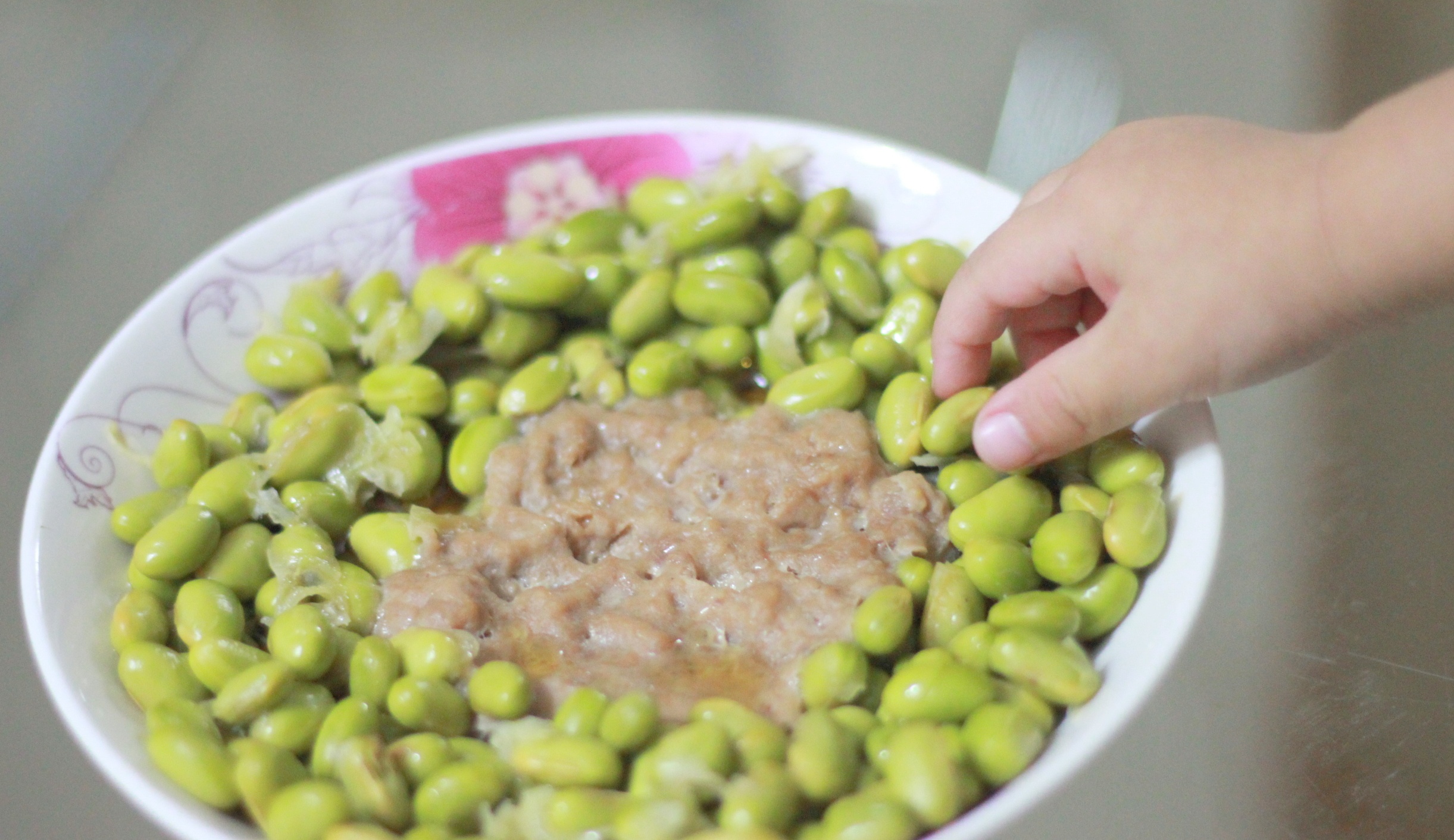 毛豆蒸肉饼