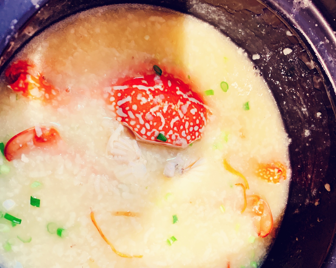 干贝虾蟹砂锅粥的做法