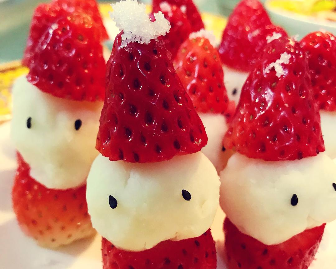 草莓小雪人,既简单又能逗孩子开心!的做法